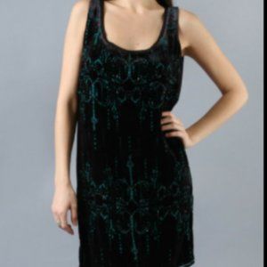 Hale bob embossed silk velvet dress